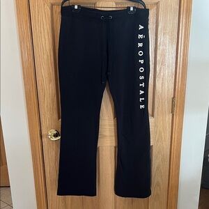 Aeropostale - Black Lounge Pants - Logo Sweatpants - Large